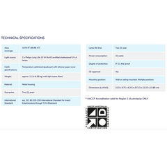 Vectothor Merlin 100E 2x15W Flying Insect Unit 100+ m2 