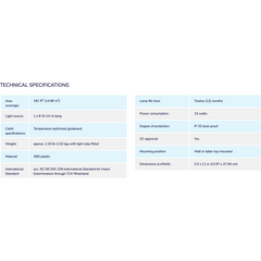 Vectothor Sparrowhawk 1x8W Flying Insect Unit 15+ m2 